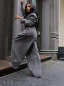 Vintage Wide-Leg Denim Two-Piece