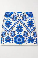 Conjunto Casual de Saia com Decote Redondo