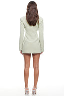 French Style Long Sleeve Blazer Mini Dress