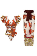 Ensemble de maillots de bain à motif érable, trio