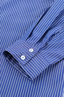 Blusa solta de manga comprida às riscas patchwork