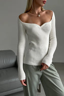 Maglione da donna con taglio sagomato in Milky