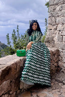 Zigzag Monte Carlo Maxi Dress