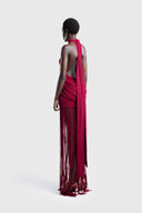 Vestido largo maxi Nova con lazo en la espalda y tirantes halter