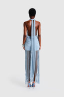 Vestido largo maxi Nova con lazo en la espalda y tirantes halter