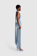 Vestido largo maxi Nova con lazo en la espalda y tirantes halter