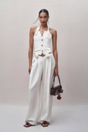 Louise Tuxedo Flower Trouser Maching Set